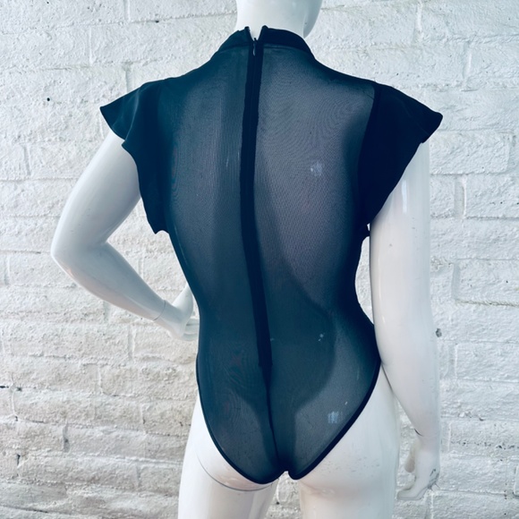 windsor lace bodysuits sequins blouse black size S - Picture 6 of 10